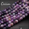 Stone Fashion Purple Agate Loose Beads Pick Size 4.6.8.10 Mm High Quality Strand Bead Natural Charms Handmade Diy Stretch Drop Deliv Otop1