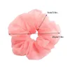 Accessori per capelli Scrunchies oversize Fascia elastica in gomma grande Ragazze Porta coda di cavallo color caramella Scrunchie in chiffon liscio Donna Drop Dhhdu