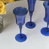 Wine Glasses 1pcs Blue Transparent Crystal Luxury Household Goblet Party Champagne Glass Red Romantic Wedding Cup Gift