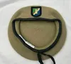 Berets US Army Ranger Regiment Wool Beret Khaki Andra löjtnant Rank Hat Military Store