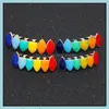 Grillz Dental Grills Hip Hop Rainbow Teeth Grillz Top Bottom Fale Gold Sier Tooth Caps For Women Men Halloween Body Jewerly With Bo Ot8Oz