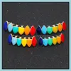 Grillz Dental Grills Hip Hop Rainbow Teath Grillz أعلى قبعات الأسنان الذهبية للنساء للنساء Halloween Jewerly مع bo ot8oz