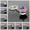 Keychains 1 PC Glass Cabochon Ball National Flag For Men Women Brazil Italy Germany Argentina Soccer Keyring Jewelry Accessories