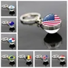 Schlüsselanhänger 1 PC Glas Cabochon Ball Nationalflagge für Männer Frauen Brasilien Italien Deutschland Argentinien Fußball Schlüsselanhänger Schmuck Zubehör