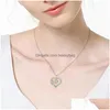 Подвесные ожерелья модный 925 стерлинговый Sier 1ct d Color VVS1 Моассанитовое ожерелье сердца для женщин -ювелирных изделий для подсолнечника.