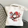 Sacolas de compras Totoro Bolsa Reciclagem Tote Reutilizável Comprador de Cano Cabas dobráveis ​​Bola Bolsa compra sacolas