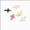 Pendentif Colliers 6 Couleurs Émail Croix Jésus Pendentifs 10 Pcs/Lot Crucifix Charmes Bijoux De Mode Bricolage Accessoires Pour Bracelets Neckl Oty3E