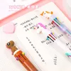 Kawaii mignon Animal dessin animé stylos à bille 35 couleurs école fournitures de bureau papeterie 10 multicolore coloré recharge