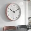 Wall Clocks Nordic Light Luxury Clock Modern Simple Metal Glass Mirror No Ticking Silent Living Room Bedroom Study Home Decor