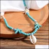 Pendant Necklaces Sier Color Cowrie Shell Necklace Nature Starfish Statement Choker Bohemia Collar For Women Fashion Beach Jewelry D Ot9Wg