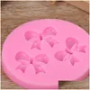 Bakvormen cake mold bowknots bloem 3d fondant sile decoreren gereedschap chocolade soap stencils keuken accessoires drop levering ho dha1w