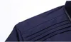 Мужские повседневные рубашки Quality Складные полосы кнопки Tops Tops платье для клуба мужская рубашка винтажная мужская с длинным рукавом Slim Fit Camisa Masculina Cotton