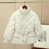 Damen-Trenchmäntel 2023 Herbst Winter Frauen Parkas Puffer Dicke Warme Steppjacke Baumwolle Oberbekleidung Jacke Übergroße Streetwear Feamle Gürtel