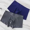 Caleçons sous-vêtements pour hommes Shorts glace soie respirant et confortable Sexy 2023 mince couleur unie jeunesse Boxer slips