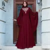 Etnik Giyim Müslüman Abaya Elbise Kadınlar İçin İslami Artı Boyut 5xl Dubai Kaftan Türk Hijab Lotus Yaprak Kılıf Elbiseleri