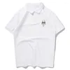 Herenpolo's 2023 Geborduurd Hong Kong-stijl Jongens Poloshirt met korte mouwen Revers Grote maat Losse mouwen
