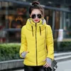 Женские траншеи, женские женские короткие базовые куртки Mujer Parkas Office Ladies Slim с твердым сплошным воротником толстые хлопковые мягкие хладнокровия Kurtka Damskawom