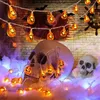 Strings Outdoor Halloween Decorations Lichten 1,5 m Pumpkin Spider Bat Skull String Light Battery Werk voor binnenfeest