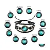 Charm armband 12 konstellation stjärntecken armband armband mtilayer hand vävd läder armband justerbara smycken dhs g916r drop d dhtmh