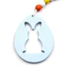 P￥sktr￤ h￤ngande h￤nge DIY Solid Color Egg Bunny Shaped Hanging Ornament Happy Easter Home Decoration FY5655 BB0119