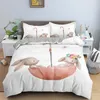 Beddengoedsets ingesteld voor kinderen meisje kinderen polyester dekbedovertrek quilt met kussensloop dekbed cartoon