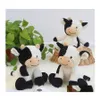 Pillow 9 Inch Lovely Milk Cow Plush Toys Stuffed Animal Dolls High Quality Soft Cattle For Children Kids Birthday Gift U3 Drop Deliv Dhelc