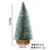 Kerstdecoraties Mini Tree Desktop Decoratie Diy Pine Naald getinte witte ceder klein