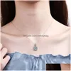 Andere trendy 925 Sier 0,52ct d kleur vvs1 moissaniet ketting voor vrouwen sieraden vergulde platina diamant test pass verjaardag drop deli dhvwe