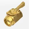 Bathroom Sink Faucets 2pcs 3/4" Brass Shut Off Valve Garden Hose Connector Water Flow Control With Switch For Nozzle