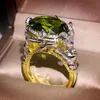 Кластерные кольца 14 тыс. Желтого золота натуральное изумрудное кольцо драгоценности для женщин