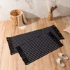Tapis noir bohème paillasson tissé à la main tapis tapis de chevet tapis de sol géométrique salon chambre décor à la maison
