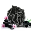 Bath Brushes Sponges Scrubbers Charcoal Sponge Mesh Pouf Black White Soft Scrubber Shower For Men And Women Bathing Accessories D Dh9Mv