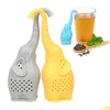 Tea Infusers Animal Infuser Cute Small Elephant Sile Strainer Coffee Loose Leaf Bag Mug Filter Diffuser Accessories Drop Delivery Ho Dhb0H