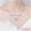 Andra trendiga S925 Sier Moissanite Butterly Necklace Women Jewelley D Color VVS1 0,82CT PASS DIAMOND MED GRA GIFTER ANDRA ANDRA DR DHNWL