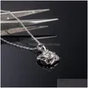 Pendentif Colliers À La Mode Plaqué Or 18K 925 Sterling Sier 1Ct D Couleur Vvs1 Moissanite Géométrique Trèfle Collier Pour Femmes Filles Dro Dhiue