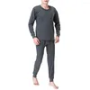 Men's Thermal Underwear Men Winter Warm Slim Tops Pants Skinny Long Johns Pajama Set Casual Elastic Thermals Leggings Top Sets Thermo