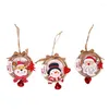 Christmas Decorations Diy Wooden Embellishments With String Decoration Santa Claus Wreath Bells Party Pendant Ornaments Drop Deliver Dhnxg