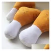 Toys pour chiens mâches 13x9cm sondage mâchonnez le jambe de poulet de poulet molaire en peluche jouet homogène des fournitures de compagnie interactives