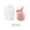 3D Pâques Oeuf Lapin Silicone Bougie Moule Sans Visage Tête De Lapin Aromath Résine Moule À La Main Bougie Savon Faire DIY Décor À La Maison FY2913 tt0119