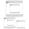 Baking Moulds 5Pcs Cake Kitchen Metal Square Cookie Set Pastry Decorating Supplies For Bakery Party