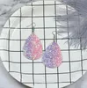 Dangle Earrings & Chandelier Teardrop Leather Petal Drop Faux Sequins Glitter Dangling Earring Women GirlDangle