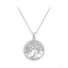 2024 Gu6m Pendentif Colliers Arbre de Vie Moissanite Collier Femmes S Sier Glacé Diamant Ins 2022 Bijoux Moissanita Collares Pass Testerpend D