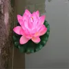 Decorative Flowers 17cm Artificial Floating Lotus Garden Aquarium Pool Happytime Water Lilies