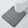 Tapijten olanly u-vormig badkamer tapijt zacht absorberend traagschuim vloer tapijt dikke koraal fluweel voetkussen niet-slip toiletbad mat decor