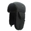 Berets Winter Bomber Hut Männer dick war warme russische Ushanka -Kappe Sowjetische Trapper Trooper Out Ohrklappenhüte Unisex Windproof Ski Caps