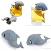 Coffee Tea Tools Shark Infuser Sile Strainers Strainer Filter Empty Bag Leaf Diffuser Wedding Decoration Gifts Drop Delivery Home Dhvfv