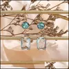 Dangle Chandelier High Quality Square K9 Crystal Earrings For Women Colorf Rhinestone Gold Copper Metal Hook Earring Fashion Jewel Otyo2