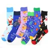 Men's Socks 2023 Style Christmas Tree Snow Elk Pattern Cotton Funny Men Autumn Winter Women Santa Claus Gift