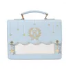 Borse da sera Borsa a tracolla quadrata MBTI Jk per donna Simpatico orso ricamato Borsa di alta qualità Ragazze College Style Kawaii Fashion Messenger