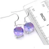 Слушая люстра Luckyshine Объединение подарок фиолетовый круглый разрез би -цветные турмалиновые драгоценные камни Sier Cook Servg
